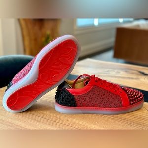 Authentic Christian Louboutin Louis Jr Spikes Orlato Flats